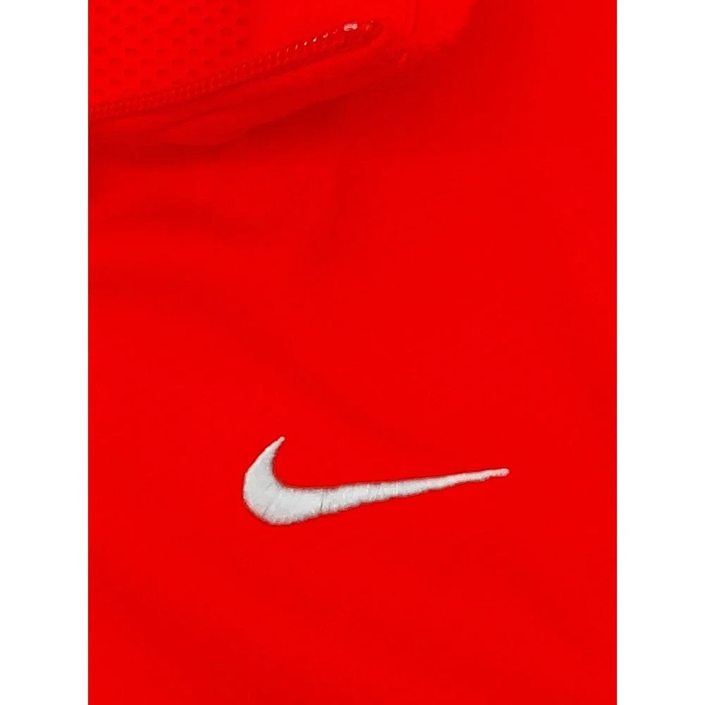 Nike Dri-FIT Jacket Youth Large Orange Gray Full Zip Track Swoosh‎ Athletic